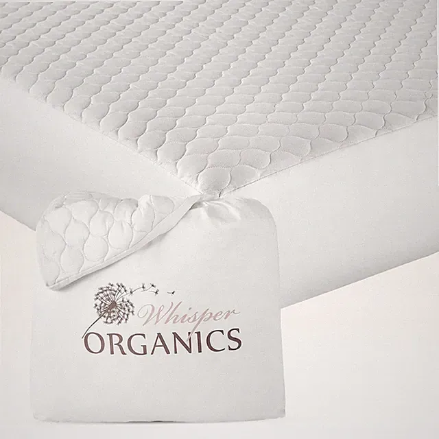 100% Cotton Organic Mattress Pad - Breathable & Cooling Mattress Protector Tw...