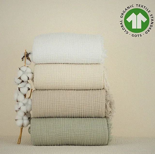 100% Soft Organic Cotton Blanket, Muslin King Bedspread, Muslin Throw Blanket