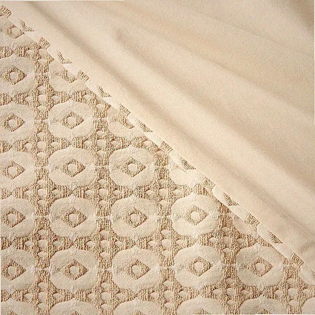 Melina Organic Cotton Natural and Warm White Full/Queen Duvet Cover