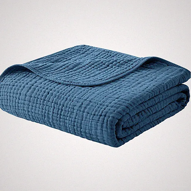 Muslin Blanket 100% Organic Cotton Throw Large 50" x 60" for Bed Couch Summer...