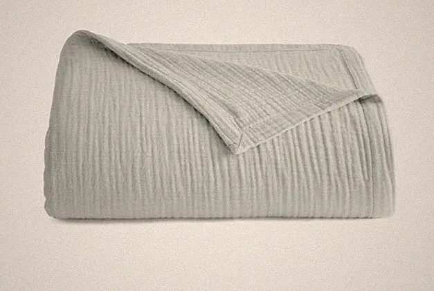 NWT QUINCE AIRY ORGANIC AIRY GAUZE BLANKET KING CAL KING MIST COTTON MSRP $89.90