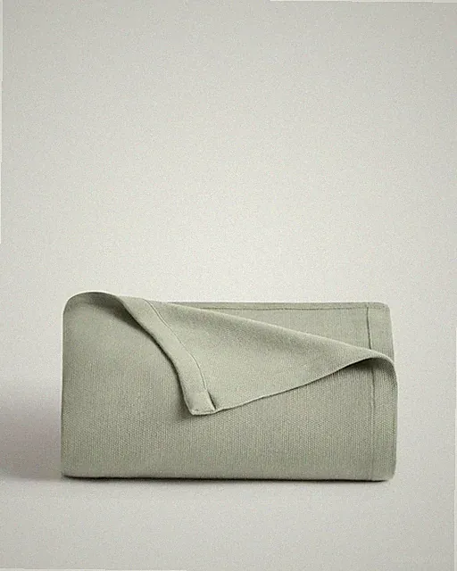 NWT QUINCE Luxury Organic Cotton Bed Blanket King Cal King Dried Sage NWT