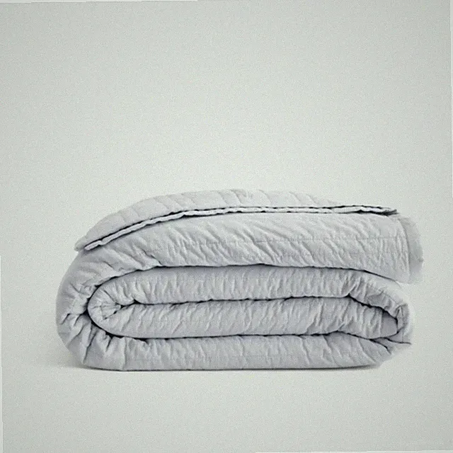 NWT! Quince Organic Cotton Blue Quilt! Sz. Twin! (614)