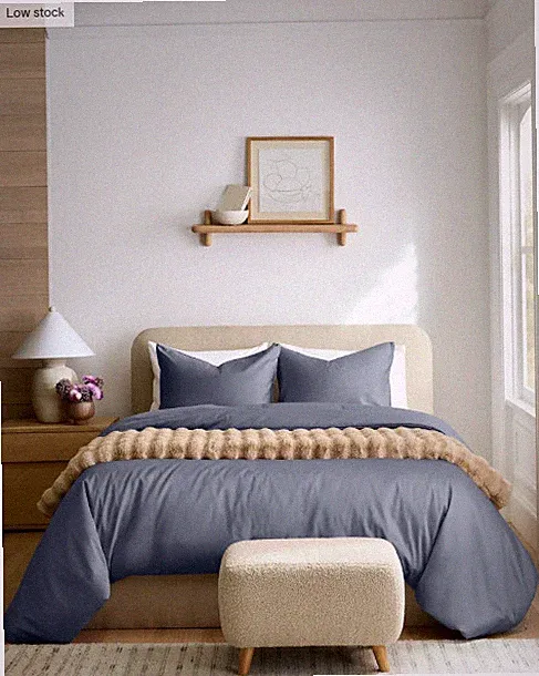 NWT QUINCE ORGANIC COTTON SATEEN COMFORTER FULL QUEEN MINERAL MSRP $140 SOLD OUT