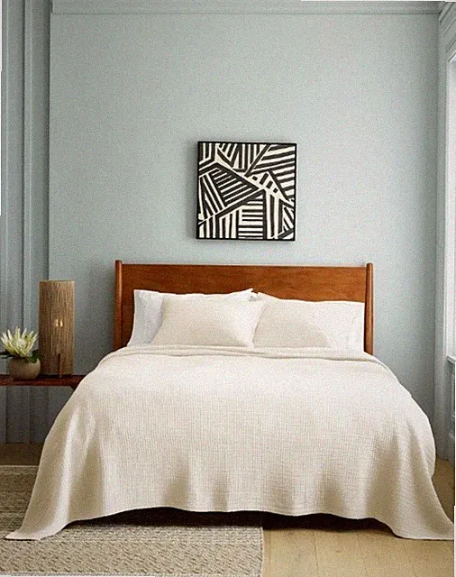 NWT QUINCE ORGANIC RIBBED COTTON COVERLET FULL QUEEN COTTON SET IVORY MSRP $130