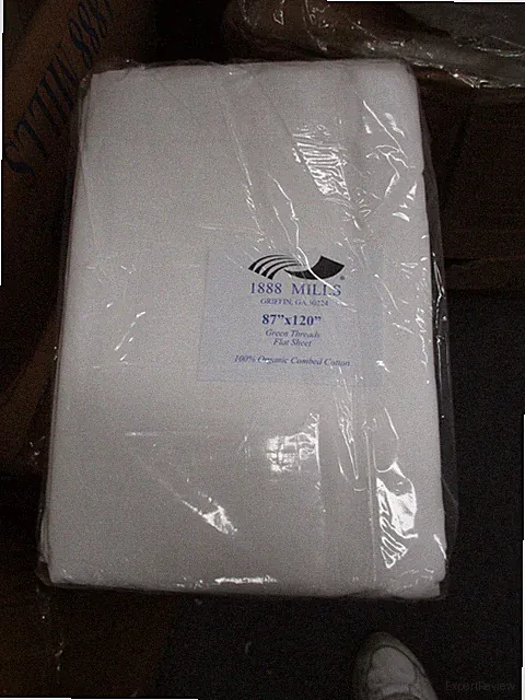 ORGANIC 100% COTTON full size FLAT SHEET 300 COUNT 1888 MILLS PURE WHITE X DEEP