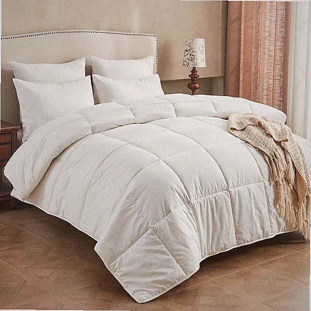 Organic Cotton Climaloft Hybrid Wool King Comforter - All-Season Luxury Duvet