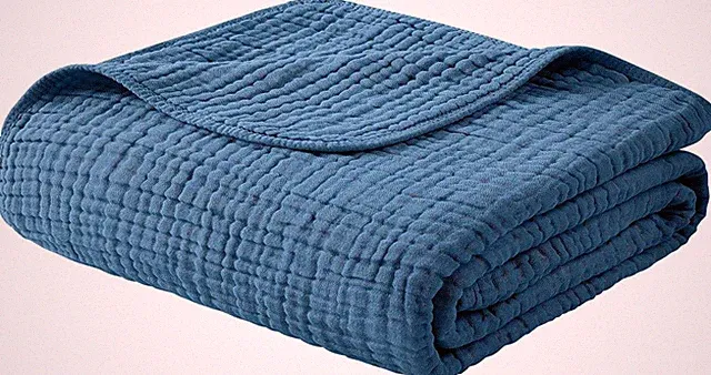 Organic Cotton Muslin Blanket Twin 60x80 Lightweight Breathable Summer Throw