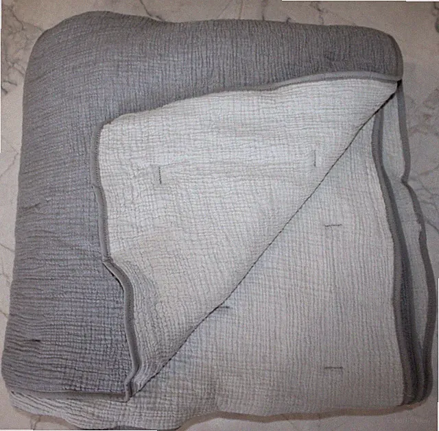 Organic Cotton Reversible Muslin Gauze Comforter King 104"x100"