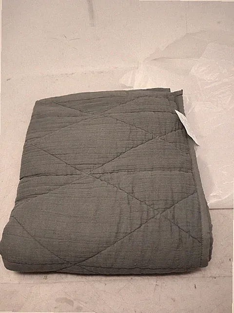 Pact Organic Quilted Sham 2-Pack Standard Castor Gray 100% Cotton New