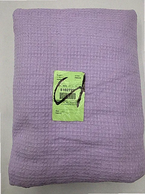 Pottery Barn Kids Cotton Woven Organic Bed Blanket Lavender Full Queen #S4308 PS