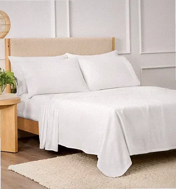 Purely Organic 300 Thread 6-piece 100% Organic Cotton Sheet Set - White - Queen