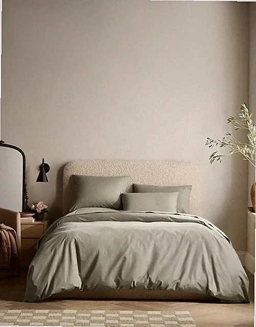 Quince Full/Queen Organic Percale Duvet Cover & Sham Set in Dried Sage