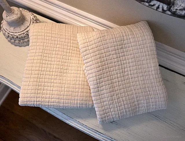 Quince Organic Ribbed Cotton KING Shams (2) Ivory NWOT OB