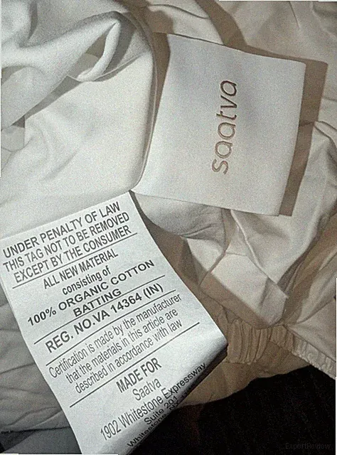Saatva Deep Mattress Pad/Cover TWIN XL Organic Cotton TXL College Luxury
