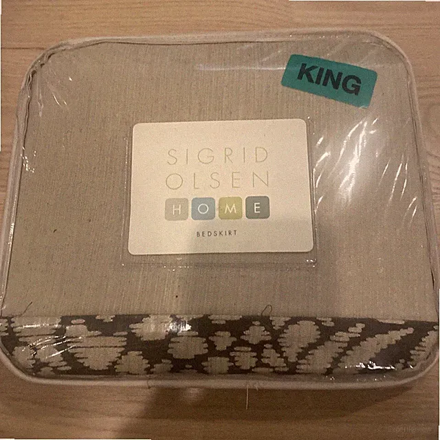 Sigrid Olsen Home Bed Skirt Dual King Warm Sand Organic Art 78x80 Brand New