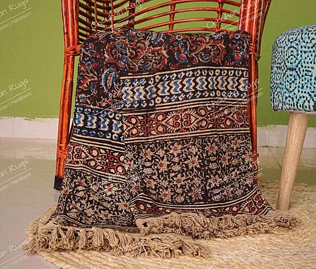 Throw Blanket, Organic Cotton Throw, Bedspread Queen, Bed Cover, King, Boho